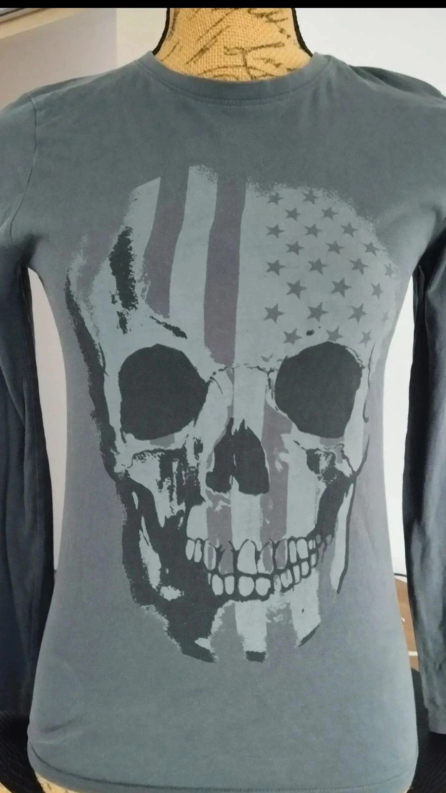 Camiseta calavera gris talla 12 años – photo 3